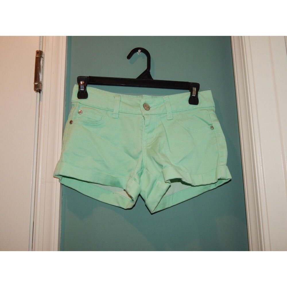 Celebrity Pink Juniors Mint Leaf Stretch Shorts Size 0